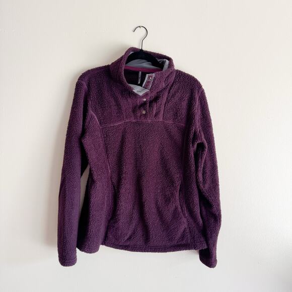 Kuhl Maroon Purple Avalon Fleece Snap Pullover Sweatshirt Jacket - Medium - Picture 1 of 8